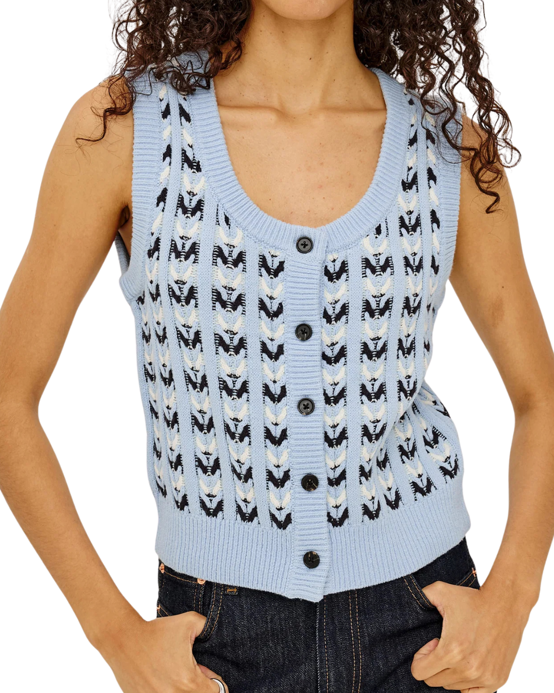 Chance Vest in Sky Blue by Rails
