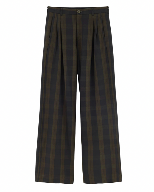 Volkert Wide Leg Trousers in Check C by Bellerose