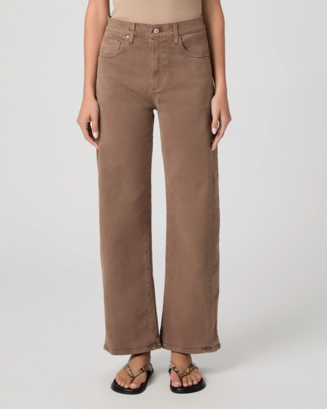 Arellia Skimmer Barrel Leg Jeans in Vintage Canewood by PAIGE