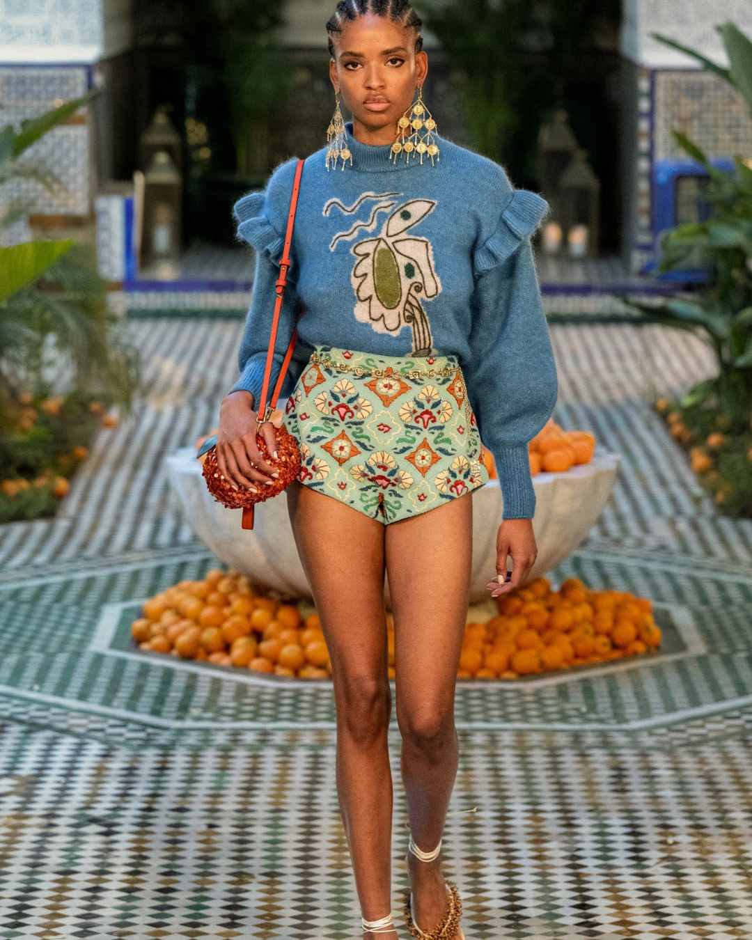 Azar Knit Jumper in Blue by Alemais 