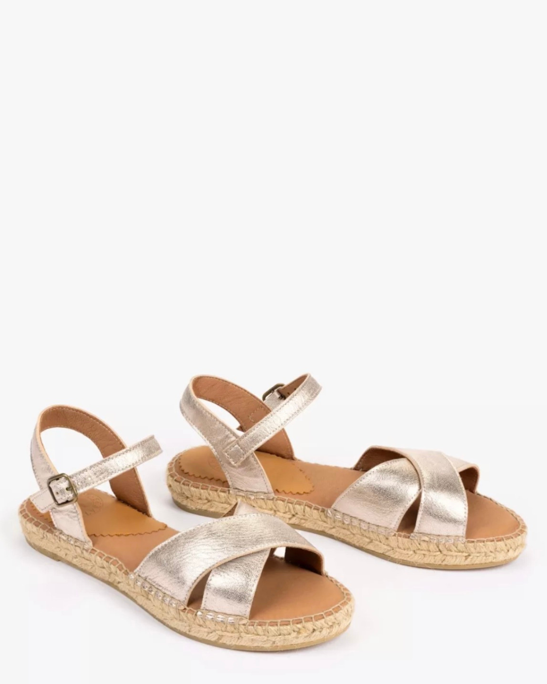 Campo Leather Espadrille in Champagne by Penelope Chilvers