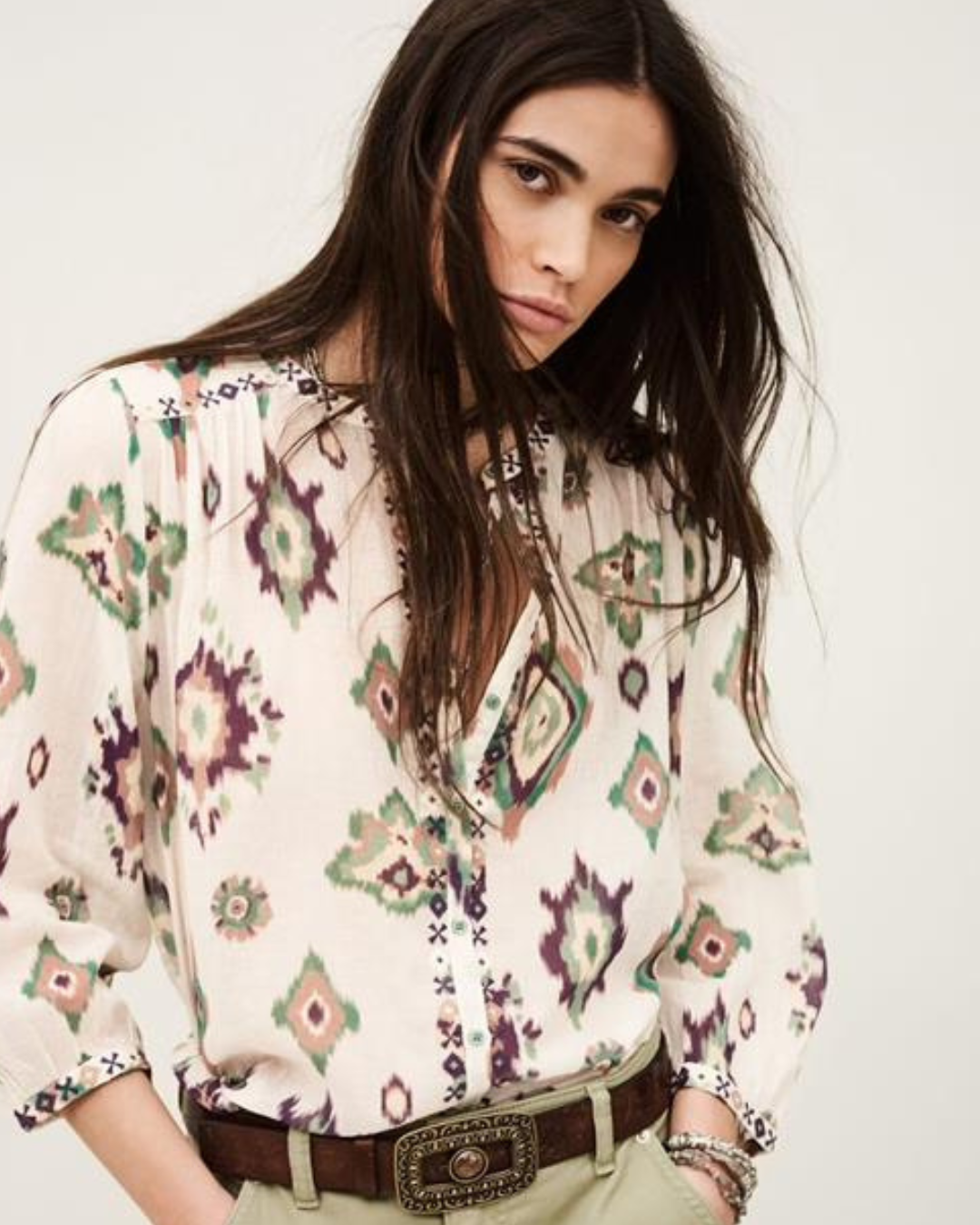 Odelie Blouse in Ecru by BA&SH