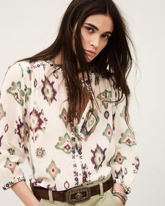 Odelie Blouse in Ecru by BA&SH