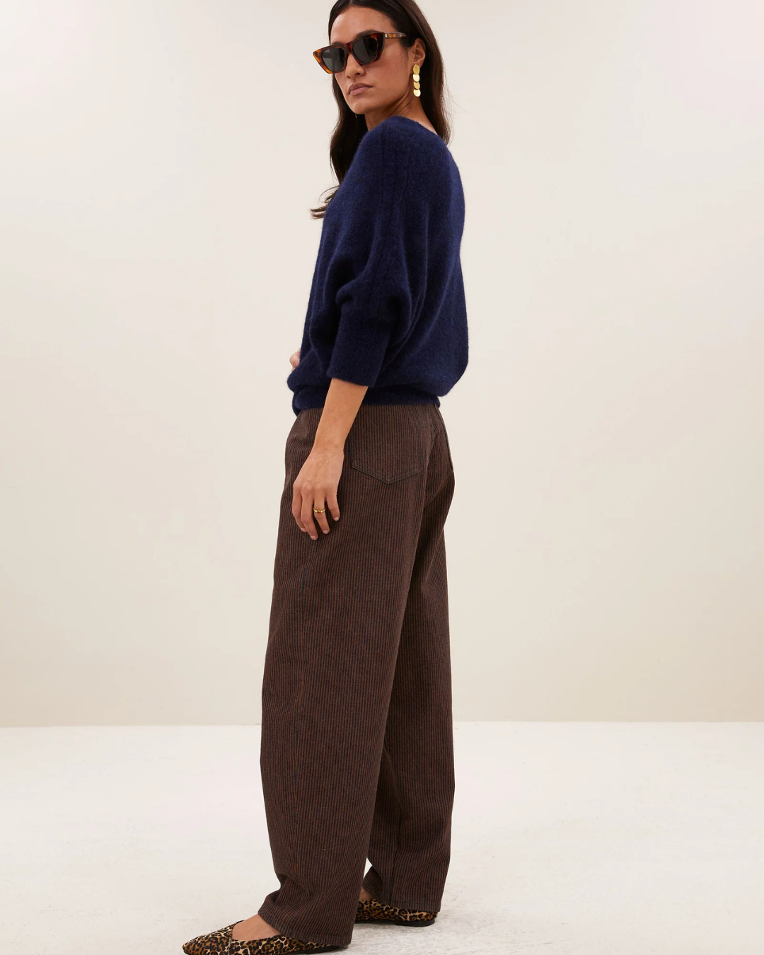 Lew Stripe Jeans in Copper Stripe by by-bar