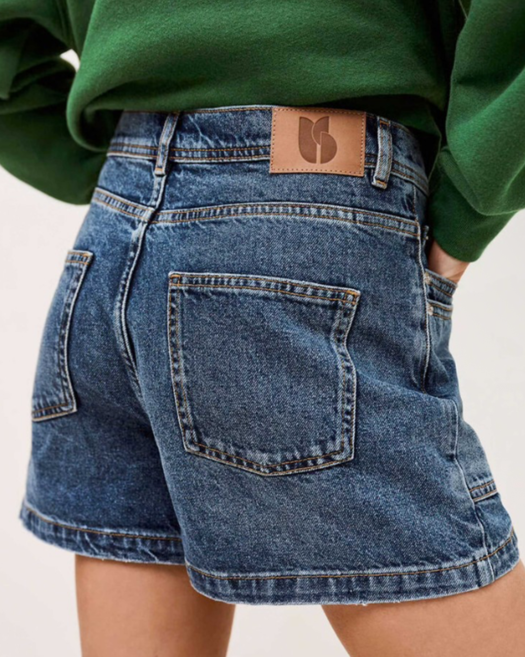 Zevy Denim Short in Blue by BA&SH