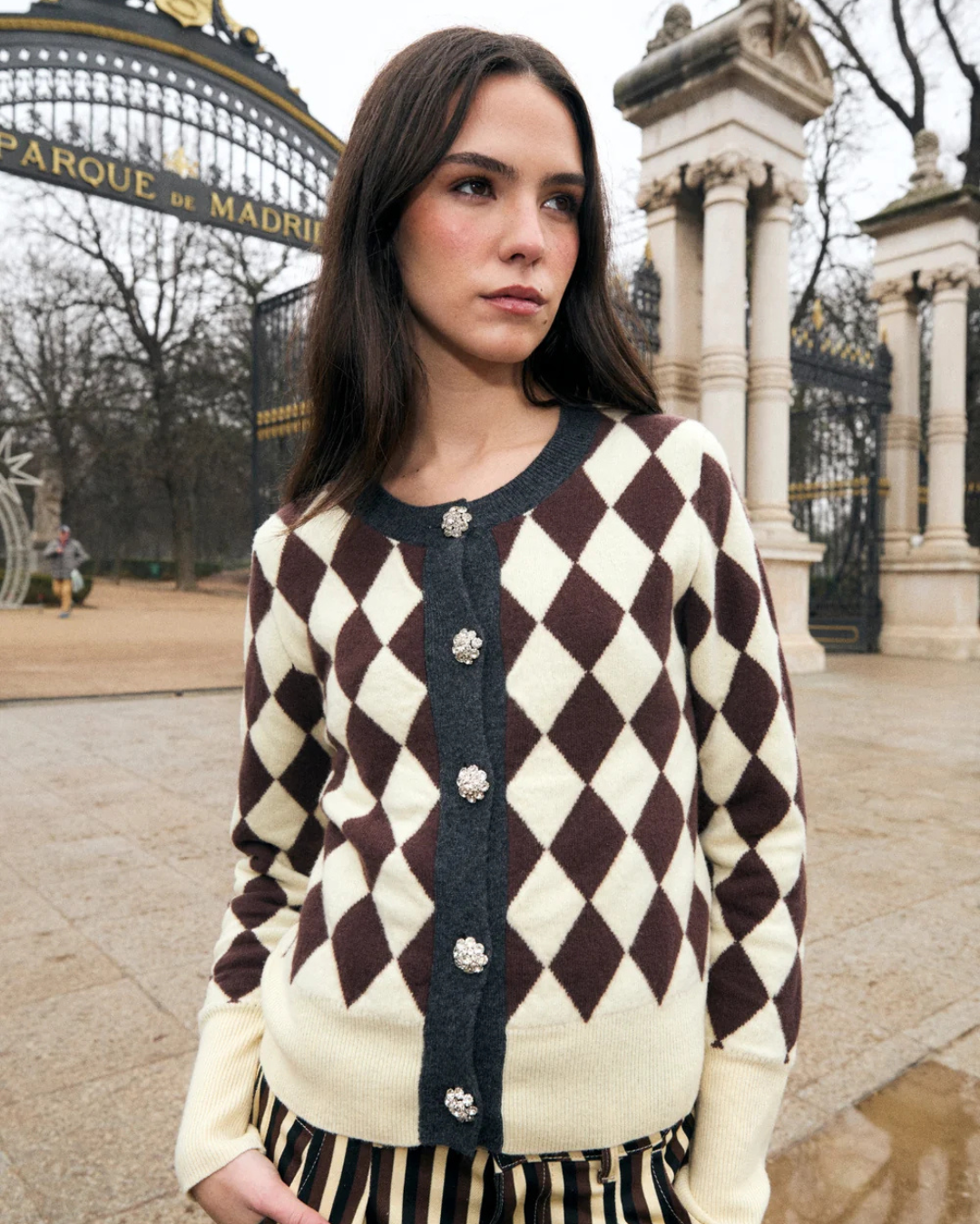 Arlequin Knitted Jacket in Butter by SOPHIE + LUCIE