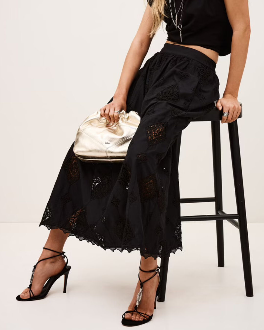 Mono Jupe Skirt in Black by BA&SH