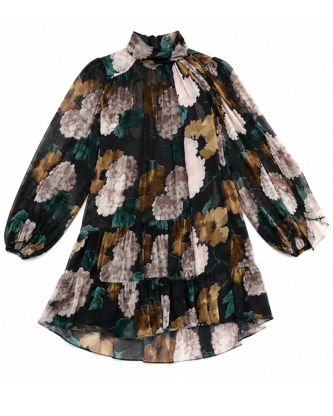 Anaya Dress in Hydrangea Floral Charcoal by RIXO (