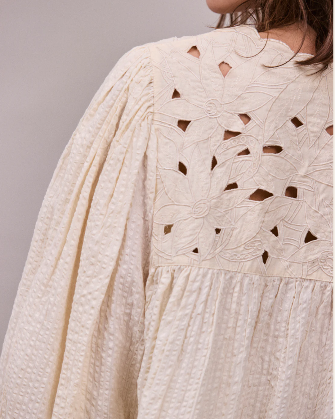 Lily of the Valley Blouse in Oyster by FAUNE