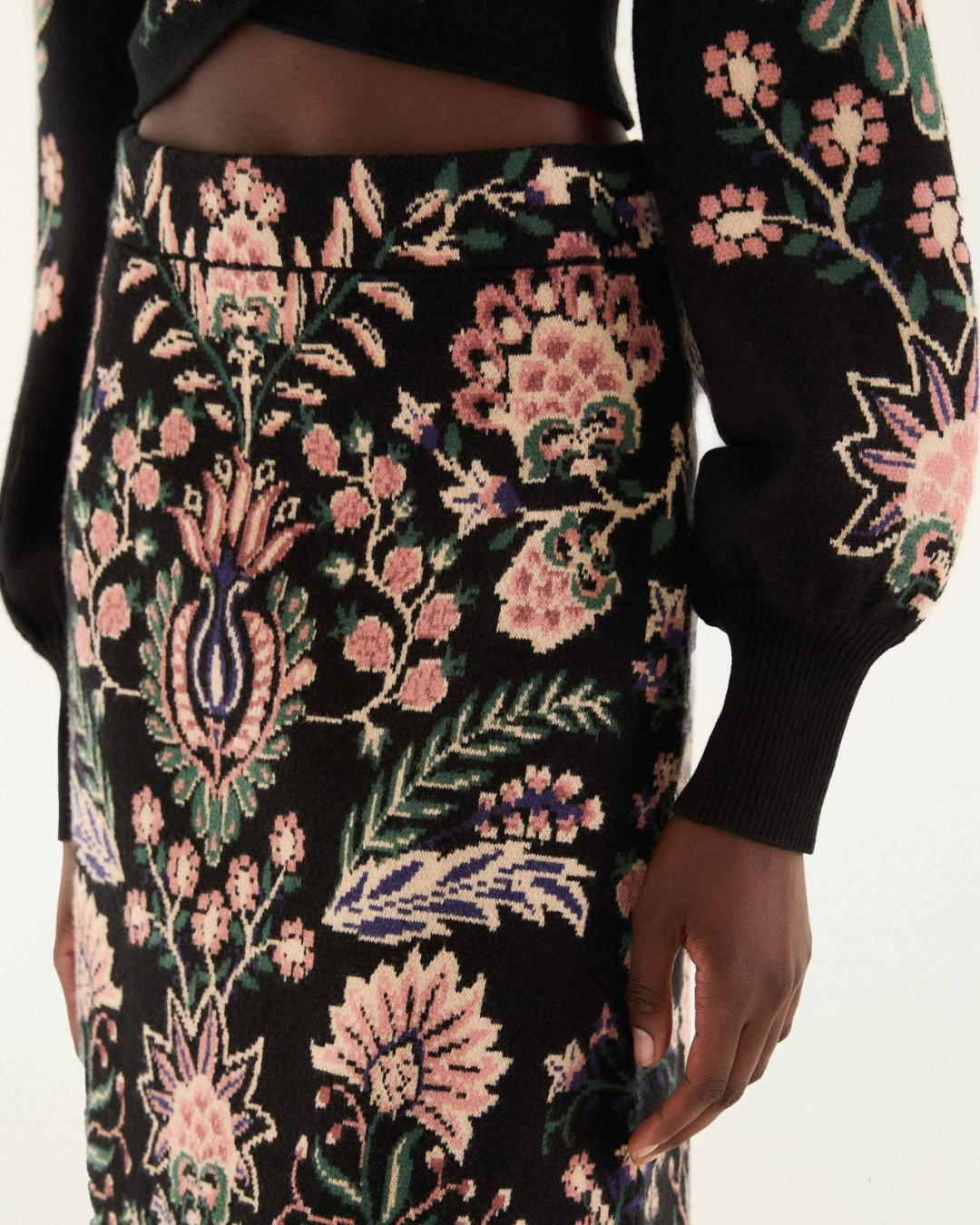 Marvelous Garden Knit Midi Skirt by FARM Rio