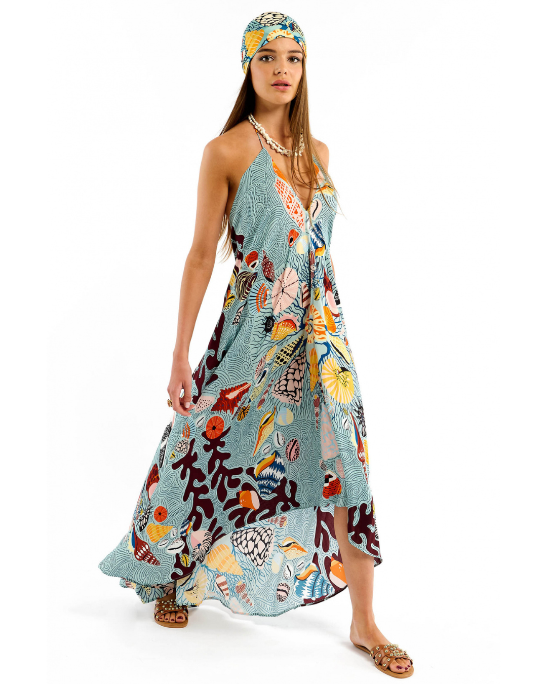 Voila Coral Dress in Blue by Wild