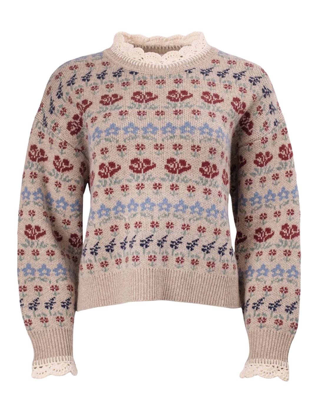 Preston Knit Crew Neck Sweater in Cream by Sea NY