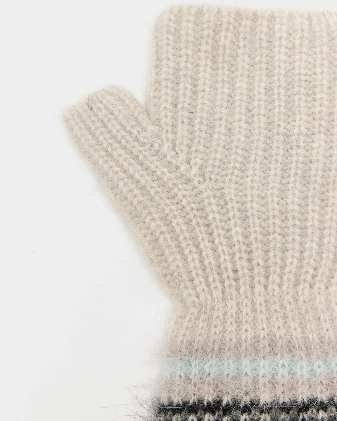 Dussam Fingerless Mittens in Oyster by Bellerose