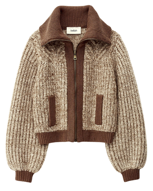 Rabel Cardigan in Marron by BA&SH