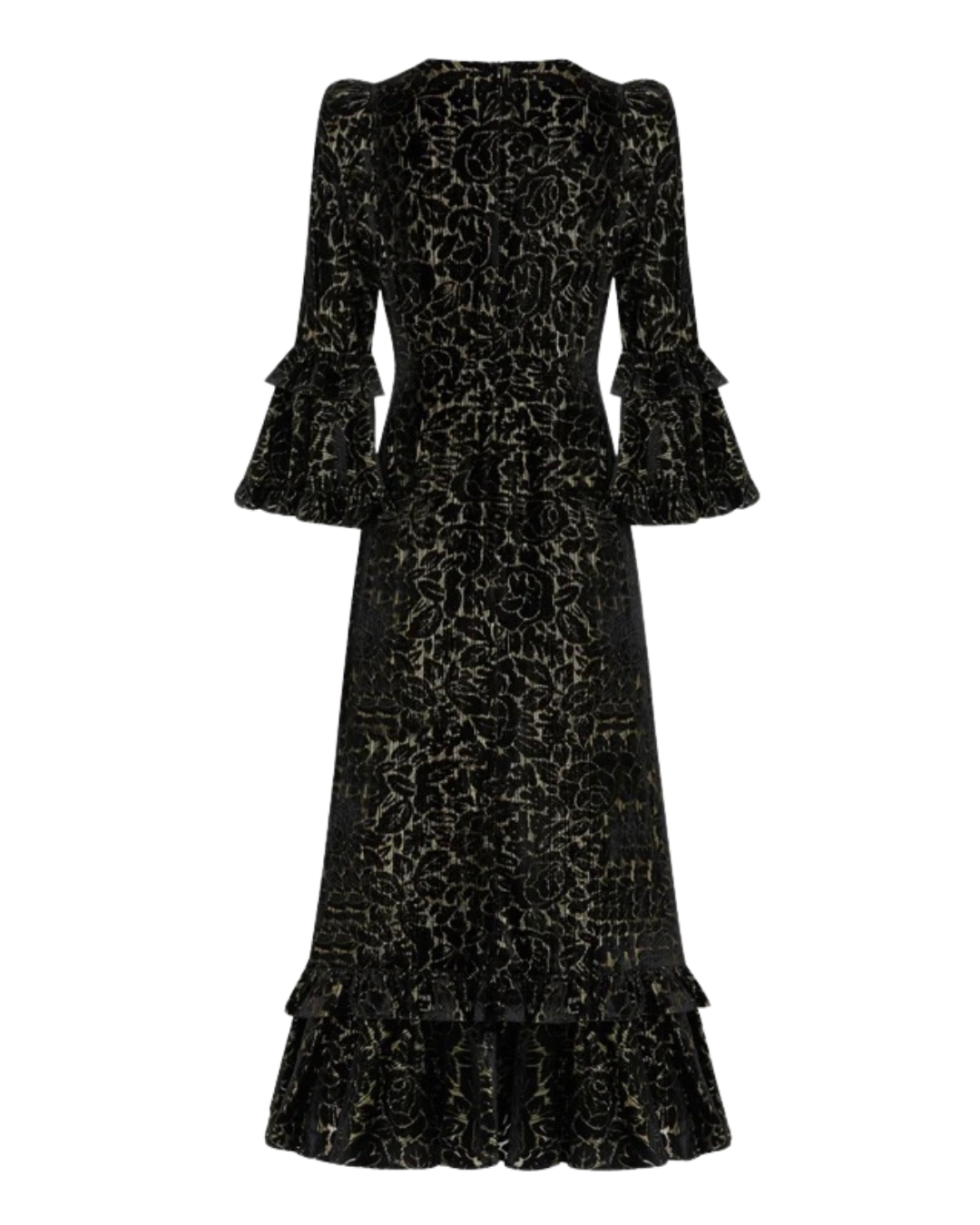 Chiara Dress in Black & Gold by Queens of Archive