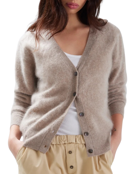 Brushed Vienna Cardigan in Truffle by Colorush