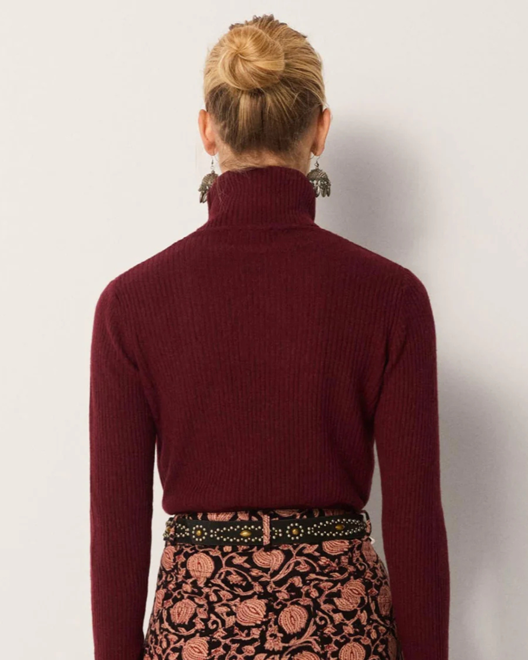 Dolcevita Turtleneck Sweater in Barolo by Maison Hotel
