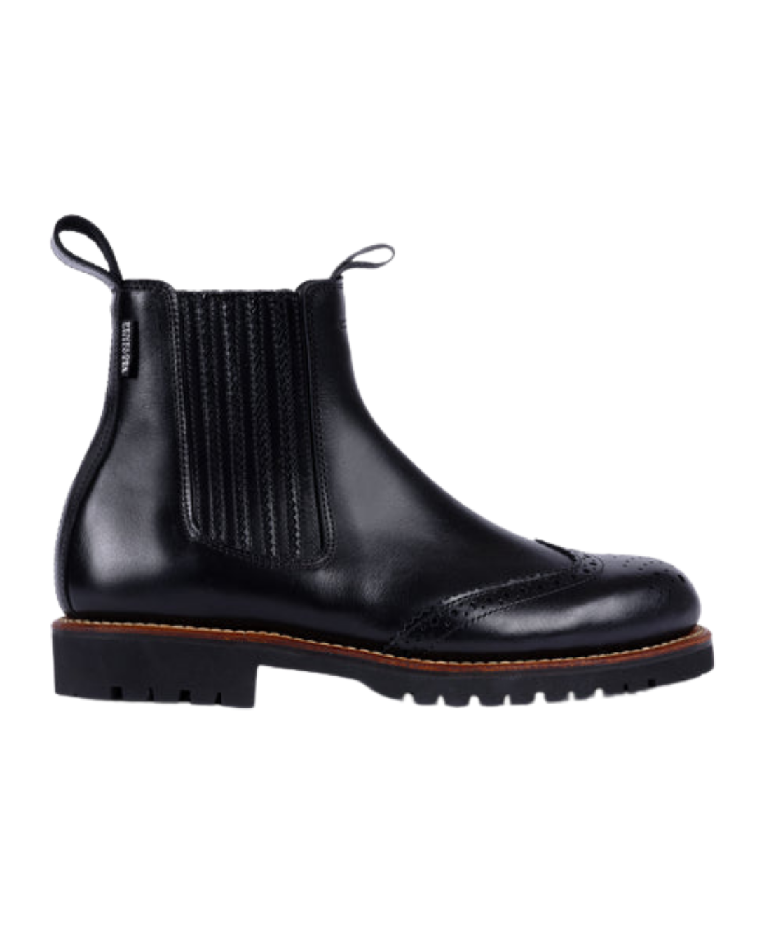 Oscar Brogue-Tip Boots in Black by Penelope Chilvers