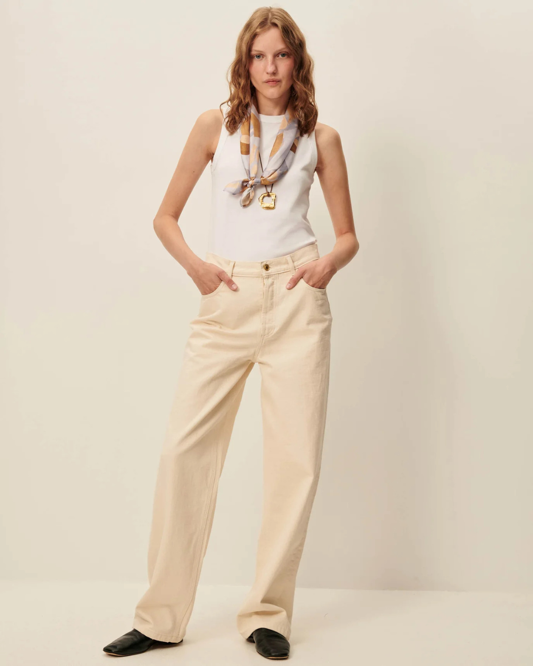 Bagur Jeans in Fleur de Sel by Sessùn