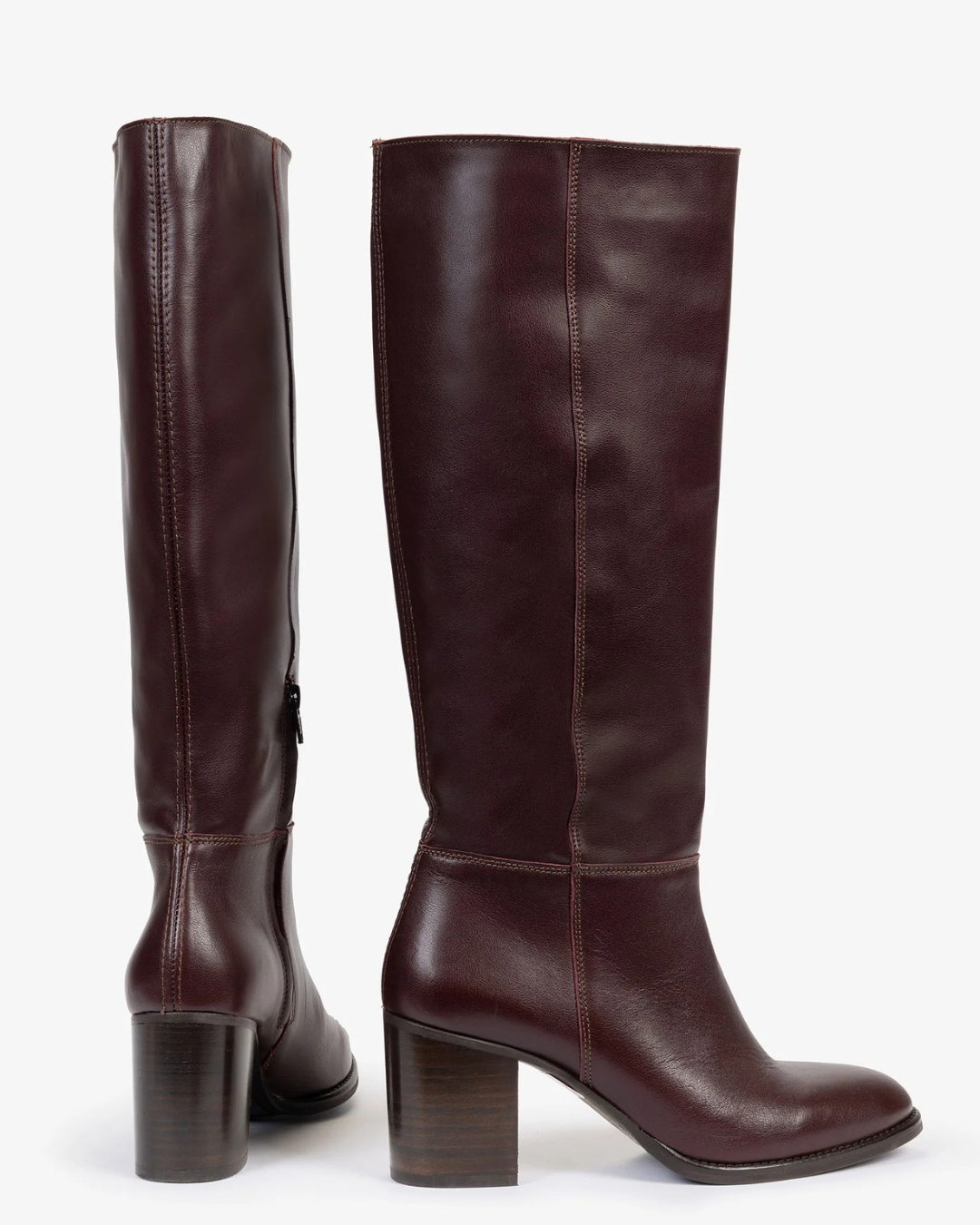 Stow Leather Boots in Bordeaux by Penelope Chilvers