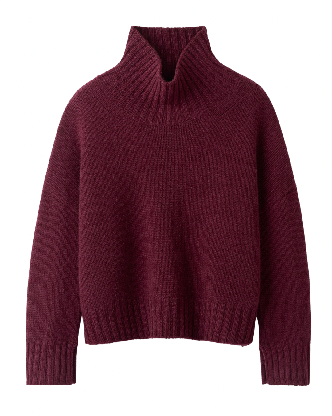 Girlfriend Turtleneck in Bordeaux by Soft Goat