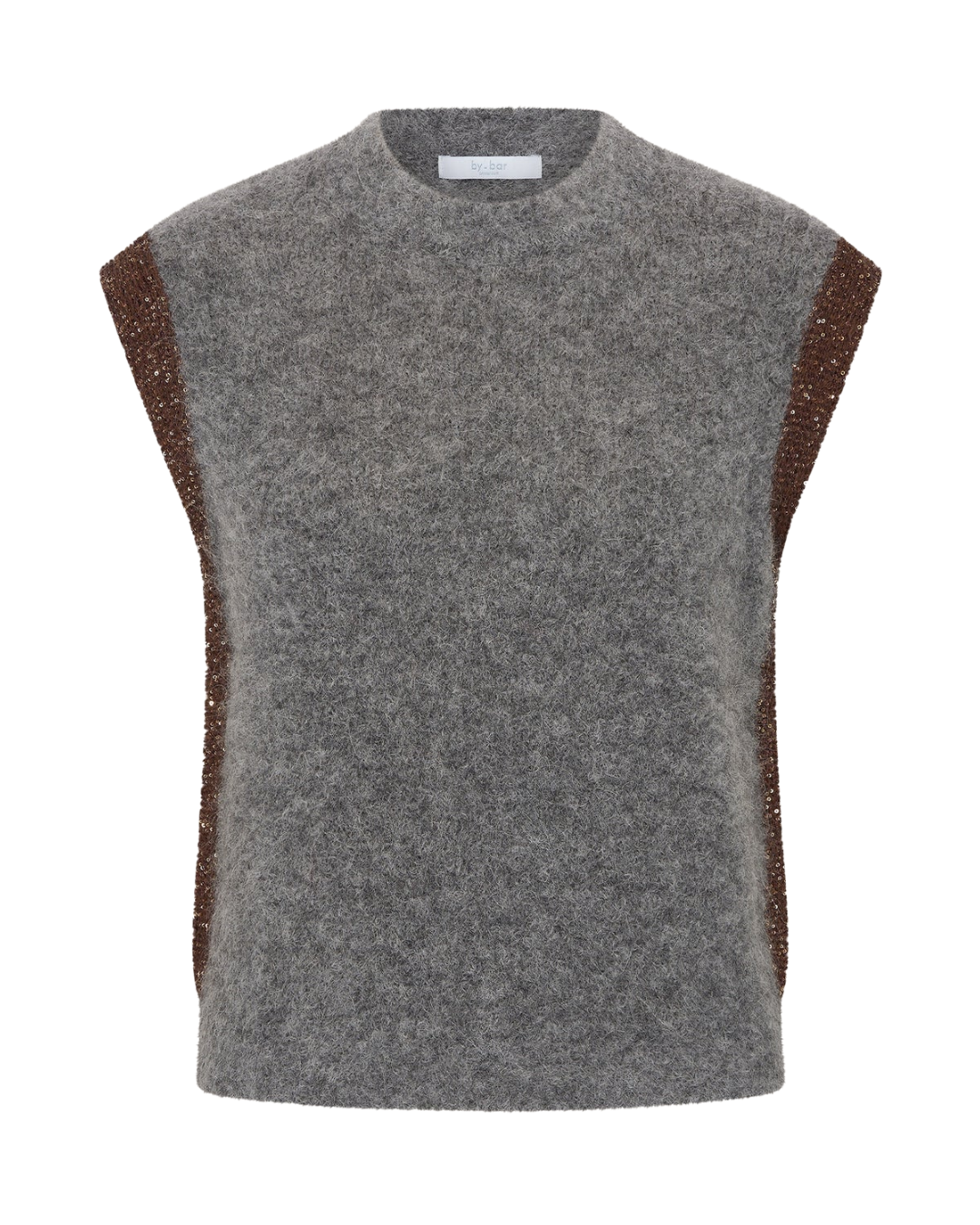 Noby Spencer Knit Vest in Grey Melee by by-bar