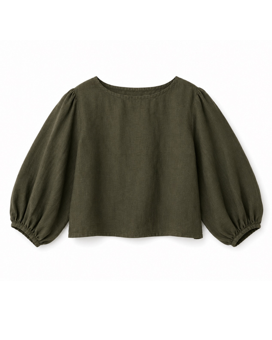 Demi Linen Shorts in Khaki by Lilly Pilly