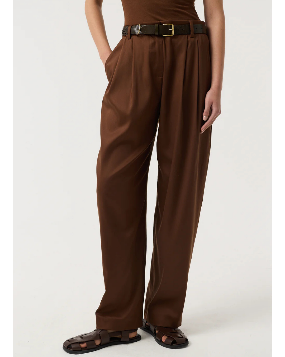 Chiara Trousers in Chocolate by AKYN