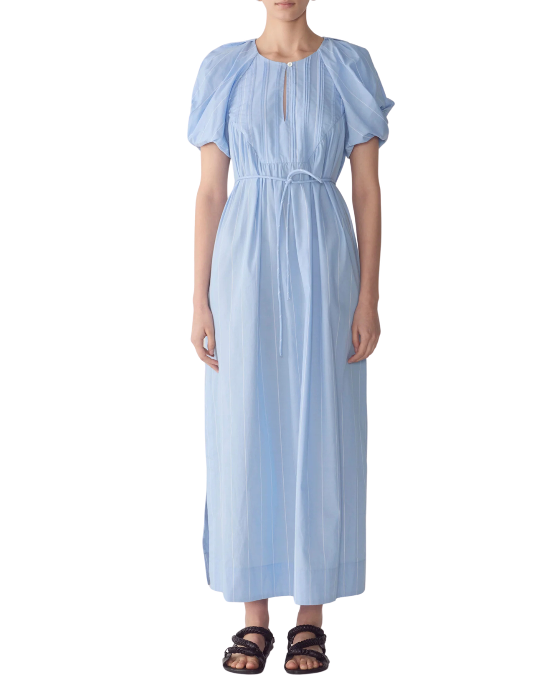 Raven Dress in Chambray Wide Pinstripe by Foemina