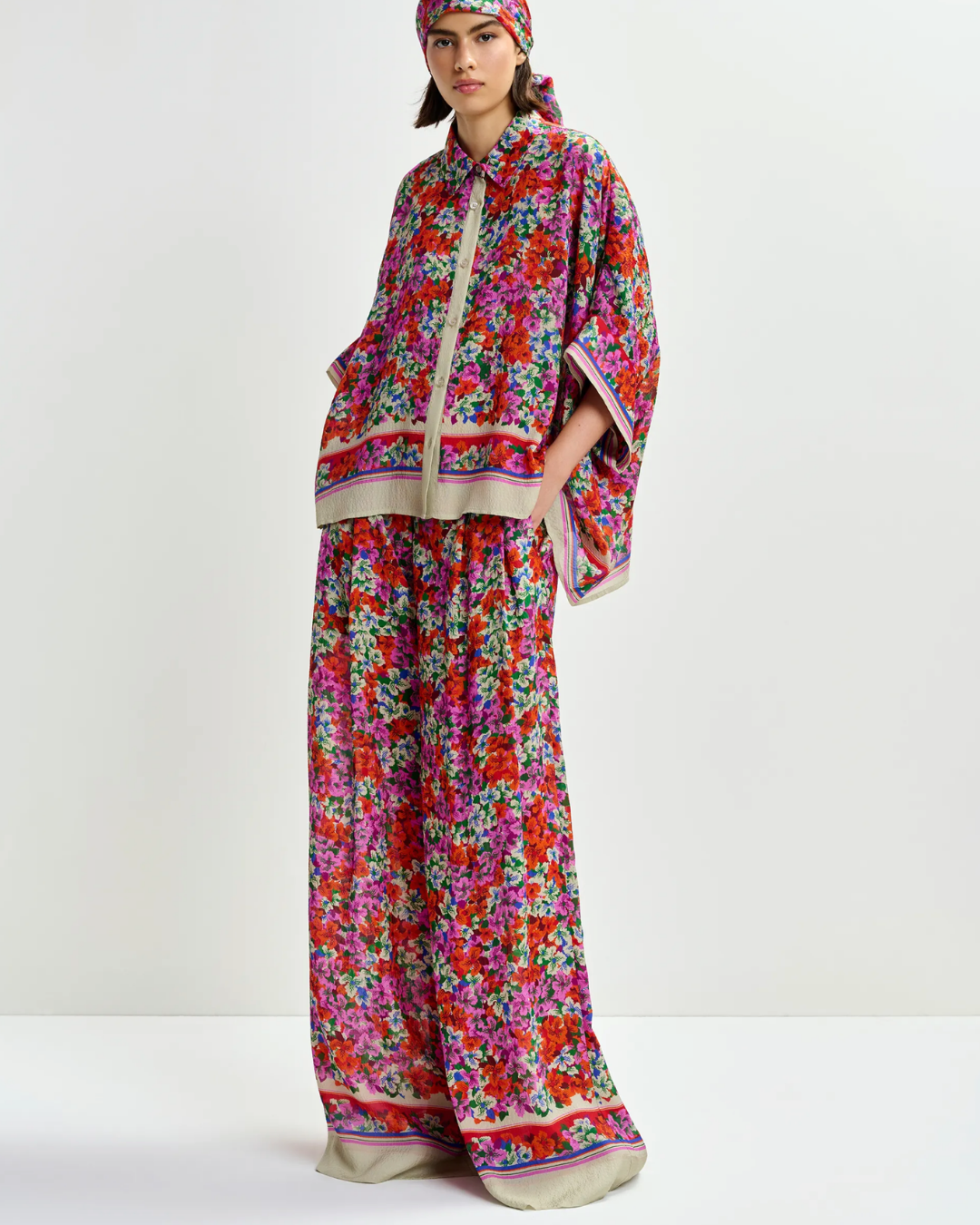 Joek Wide Leg Pants in Fire Glow by Essentiel Antwerp