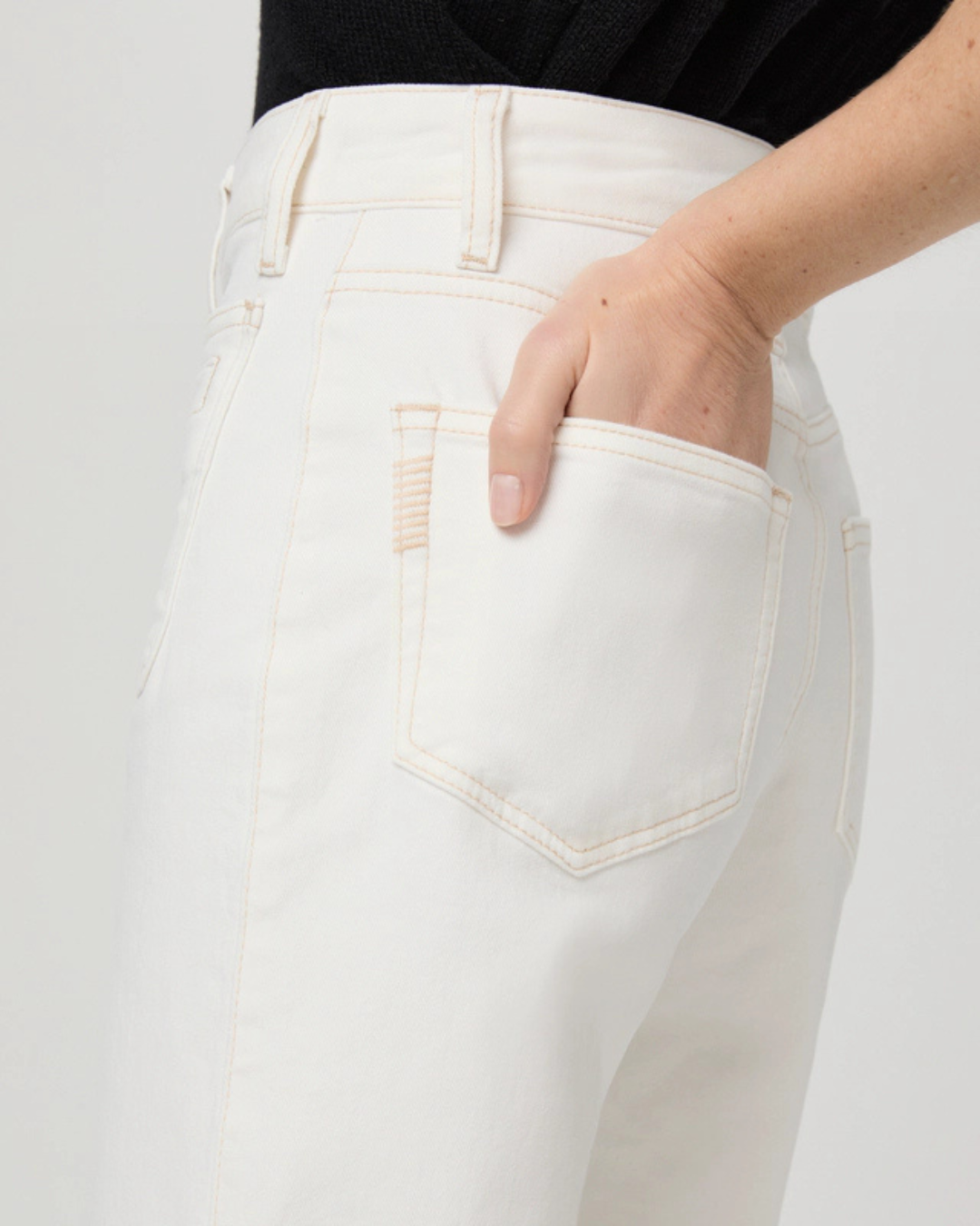 Paige Anessa with Vintage Patch Pockets in Toasted Ecru by PAIGE