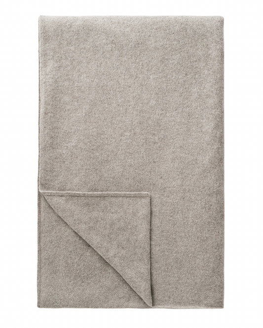 Knitted Scarf in Greige by Soft Goat