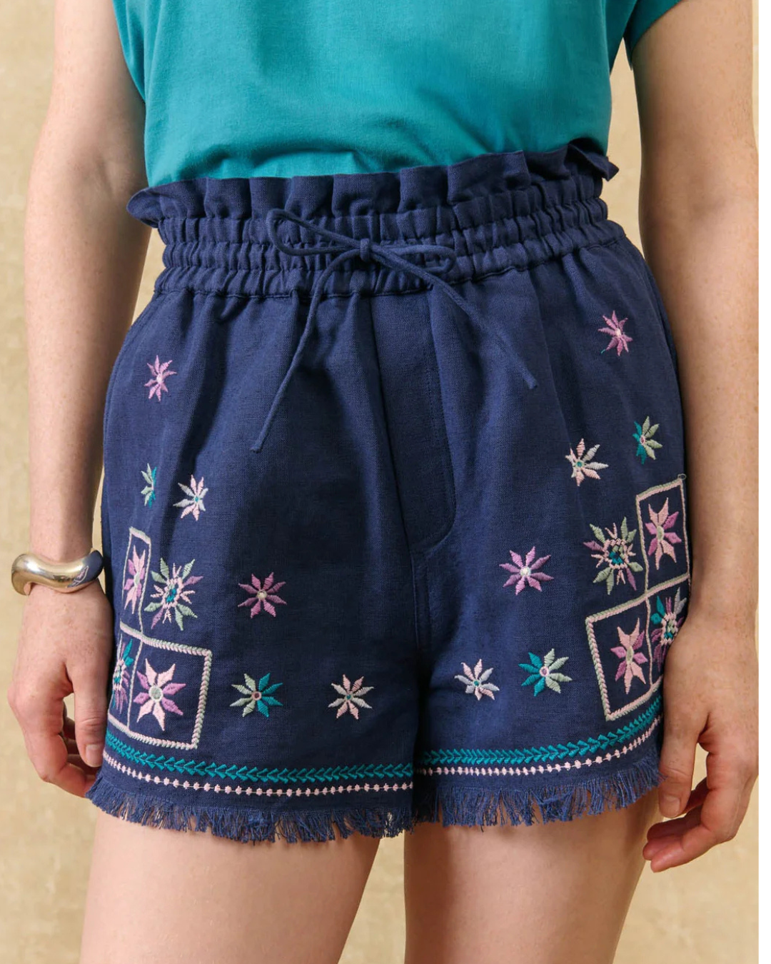 Aurore Shorts in Midnight by Louise Misha