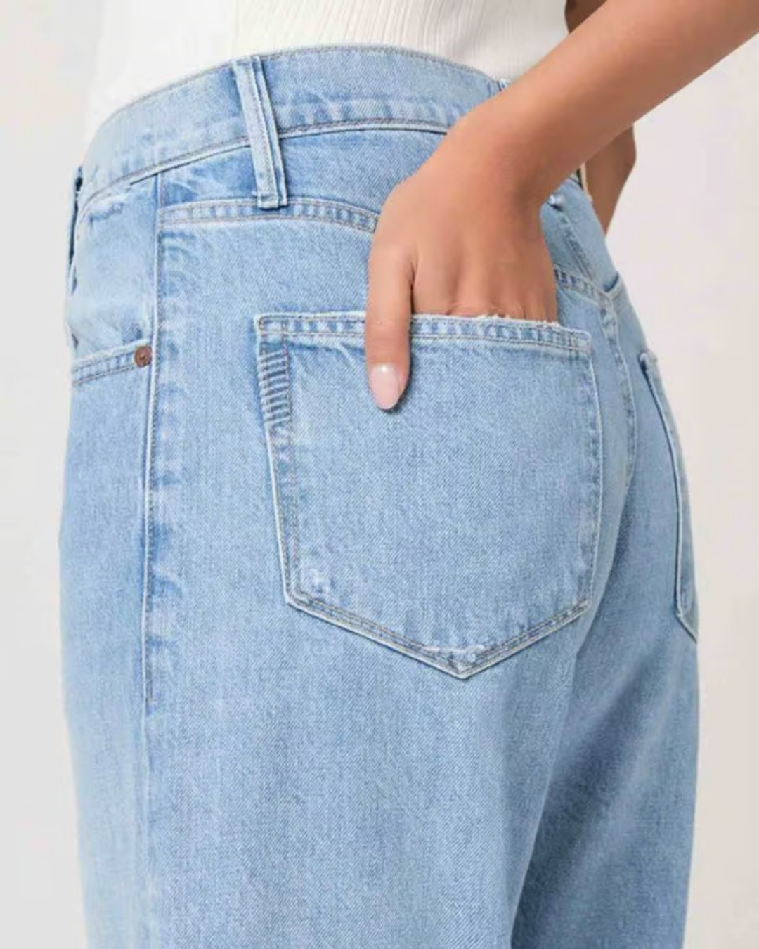 Arellia Ankle Seamed Belt Loops Barrel Jeans by PAIGE