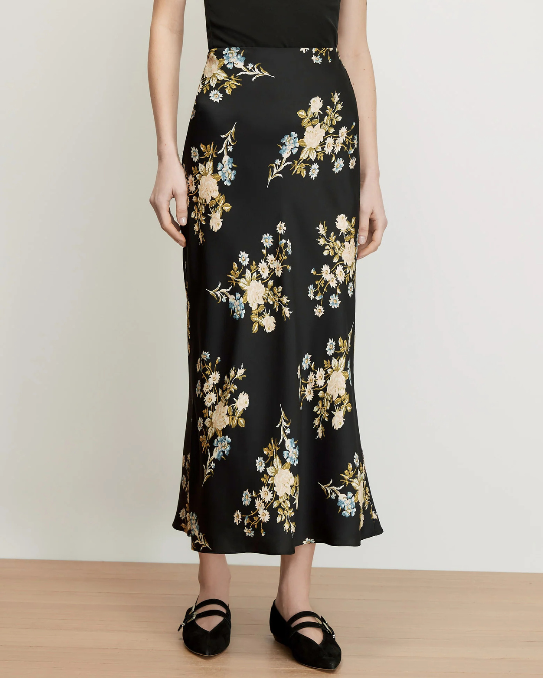Clover Skirt in Black Multi by Veronica Beard