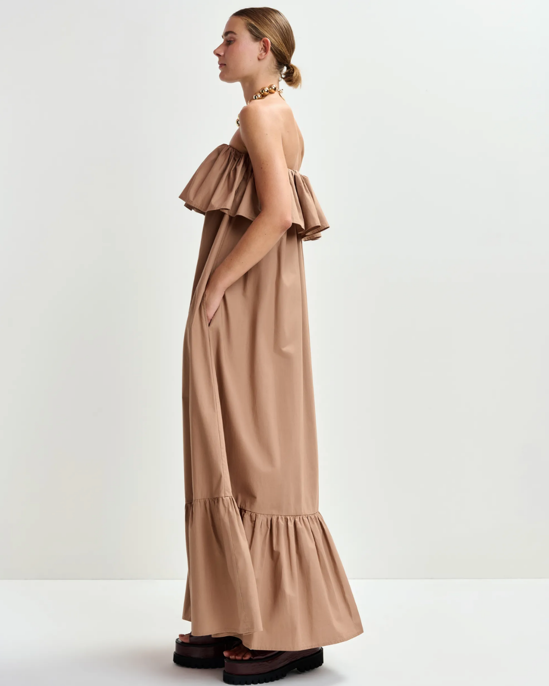 Joyce Belted Ruffle Dress in Mabel by Essentiel Antwerp