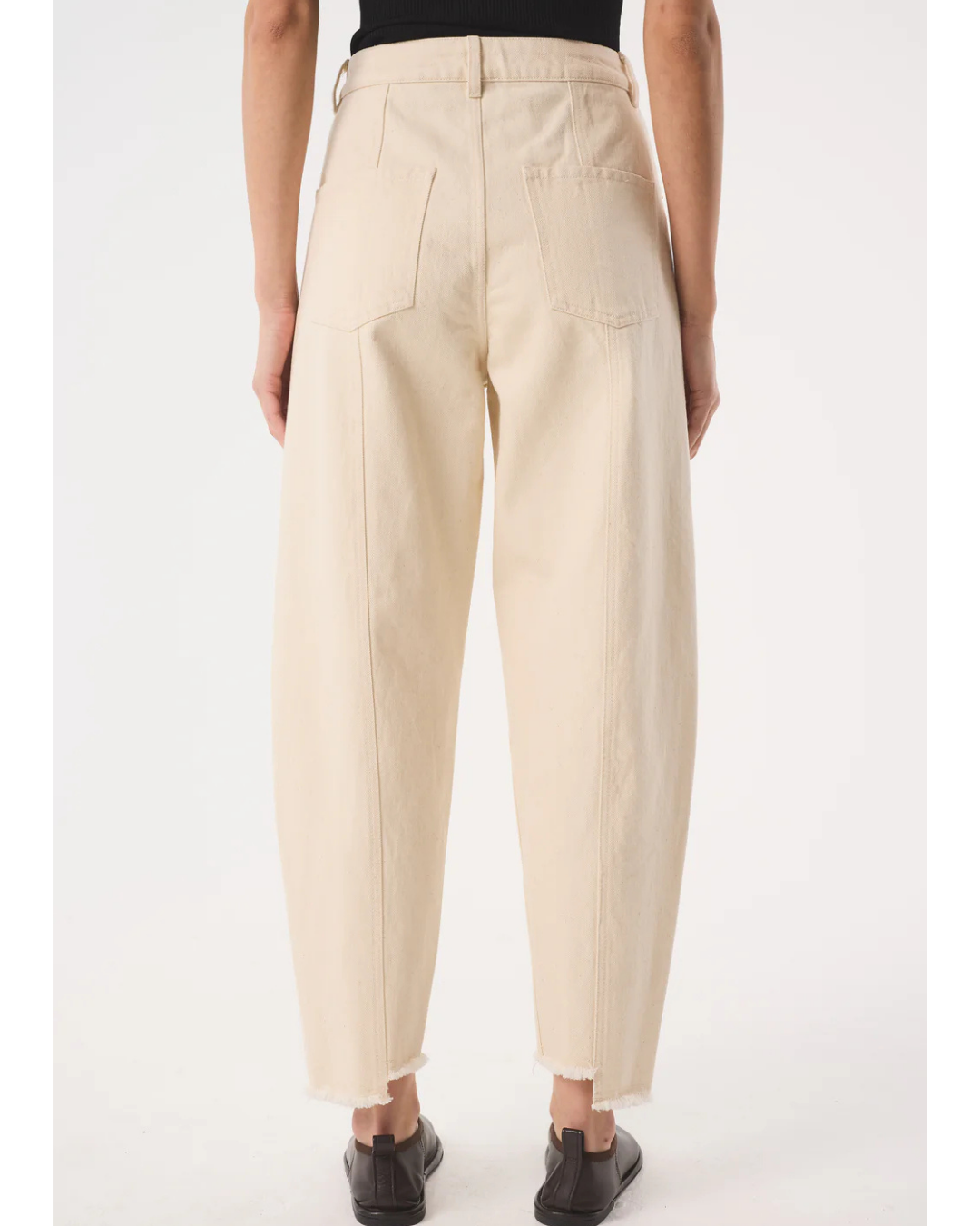 Sol Barrel Jeans in Ecru by AKYN