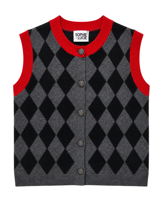 Arlequin Punto Tank in Grey by SOPHIE + LUCIE