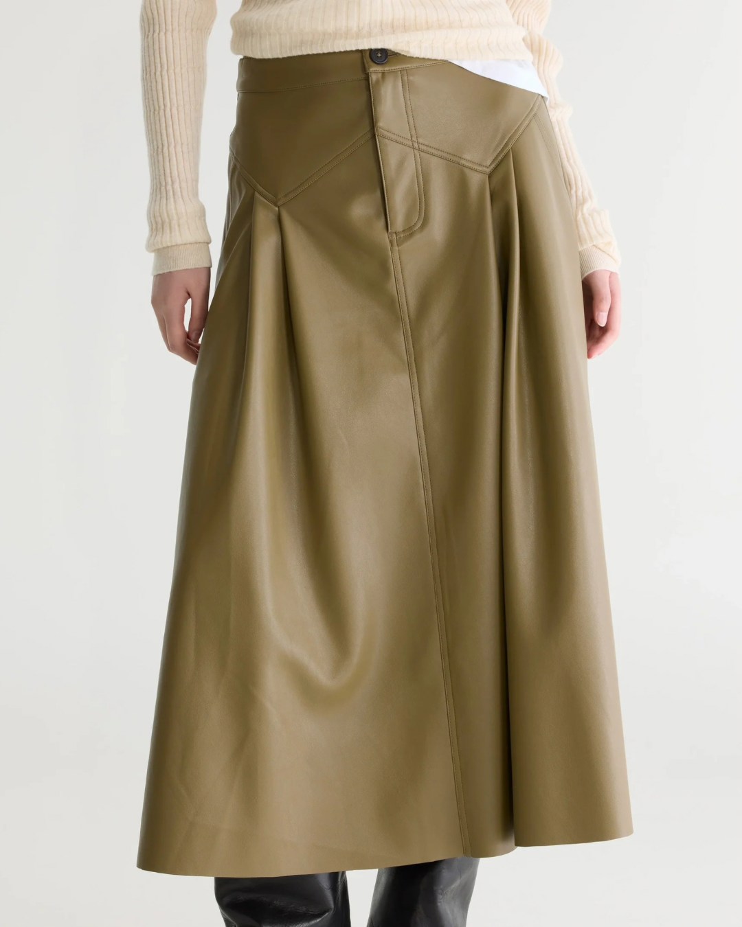 Gala Flared Midi Skirt in Dust by Bellerose