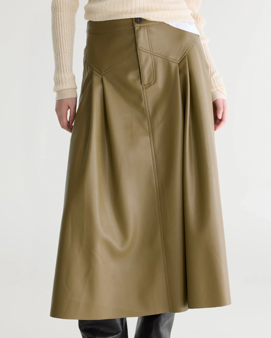 Gala Flared Midi Skirt in Dust by Bellerose