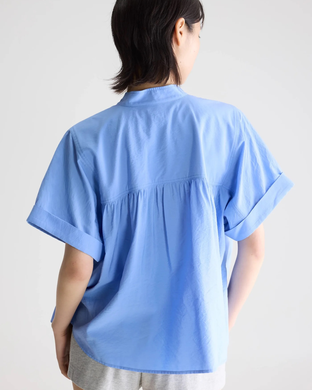 Pear Short Sleeve Blouse in Blue by Bellerose