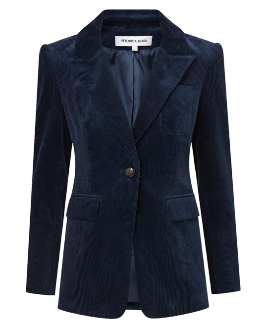 Livvy Corduroy Dickey Jacket in Heritage Navy by Veronica Beard