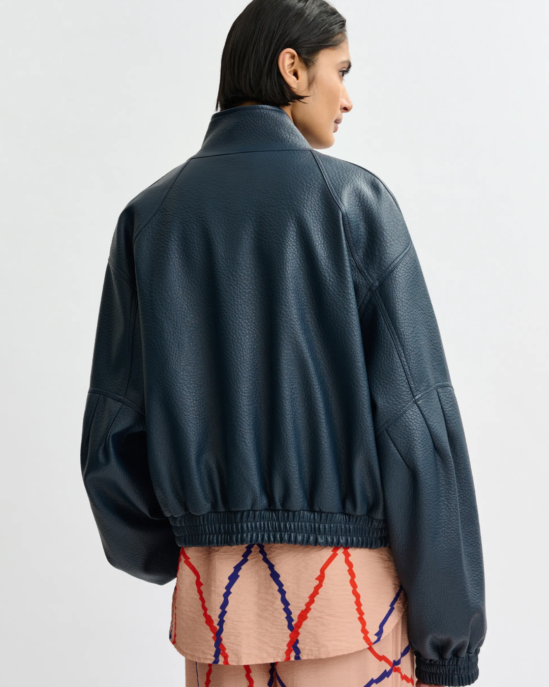 Jalapeno Oversized Bomber in Classic Navy by Essentiel Antwerp