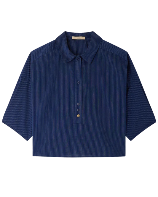 U Shirt Short Sleeve Top in Blazer Blue by Sessùn