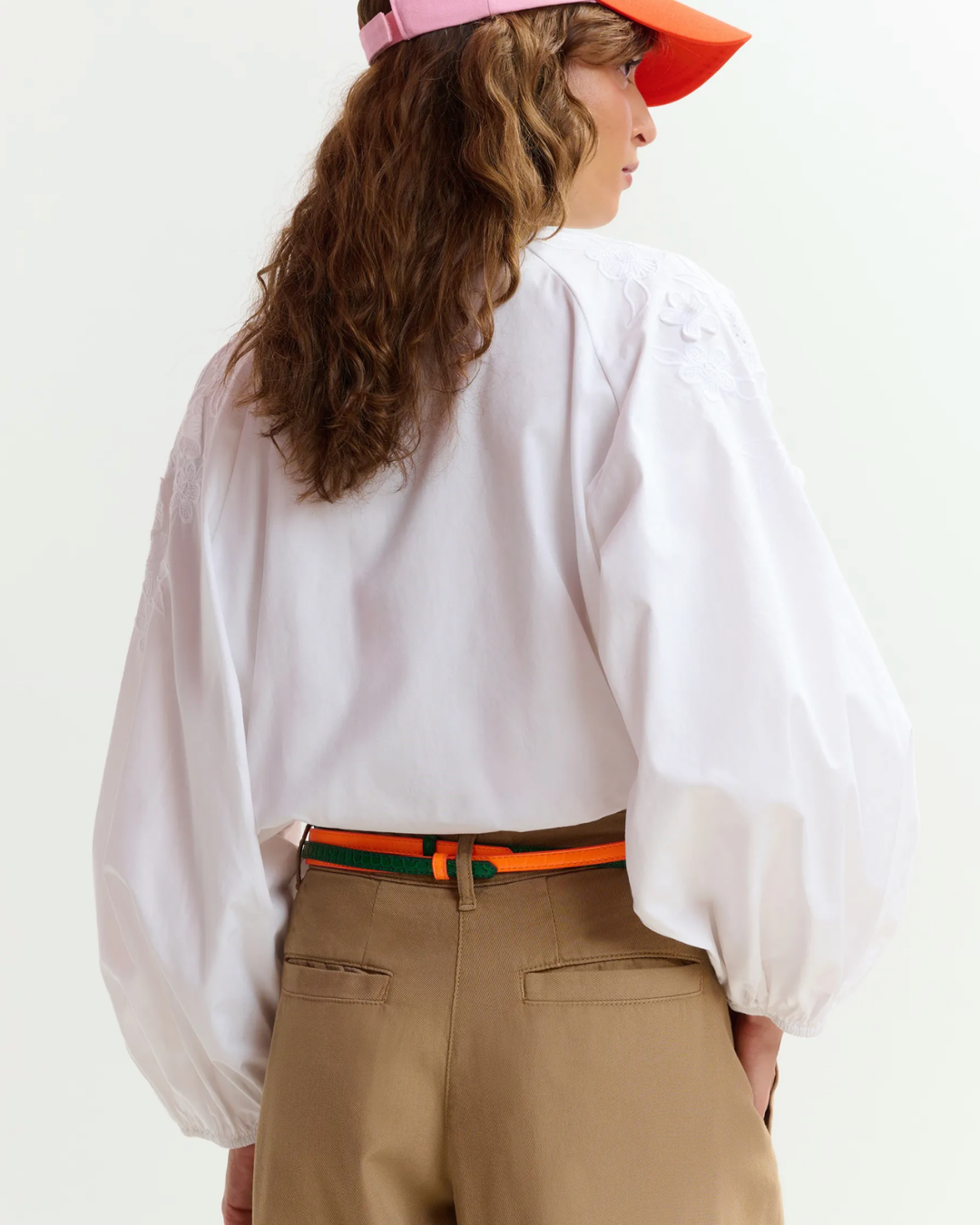 Joella Appliqué Flower Shirt in White by Essentiel Antwerp
