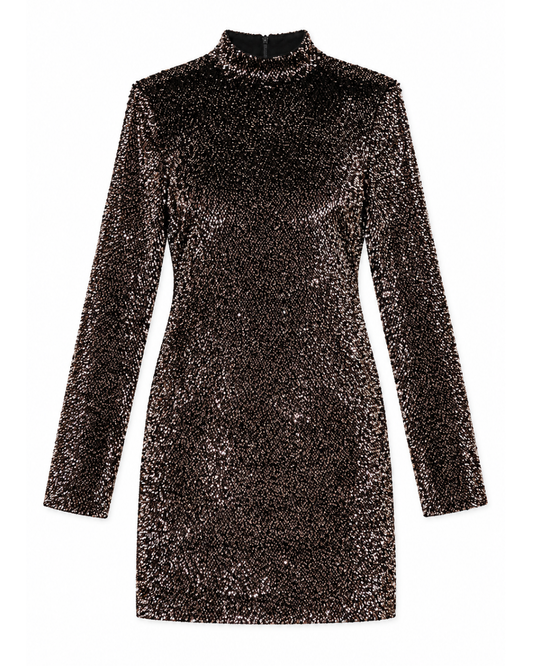 Sylee Dress in Copper Black by Veronica Beard