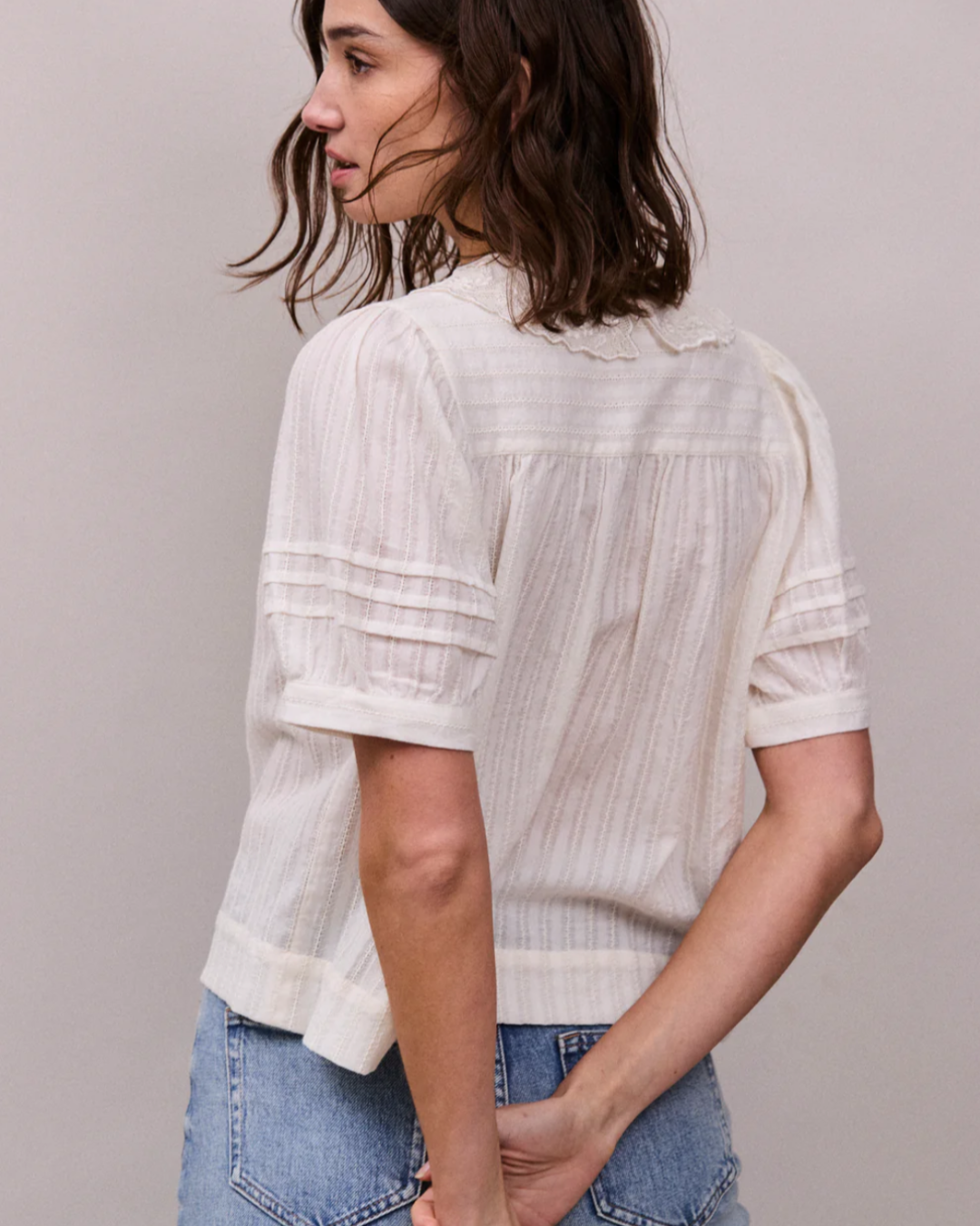 Loire Blouse in Vintage White by FAUNE