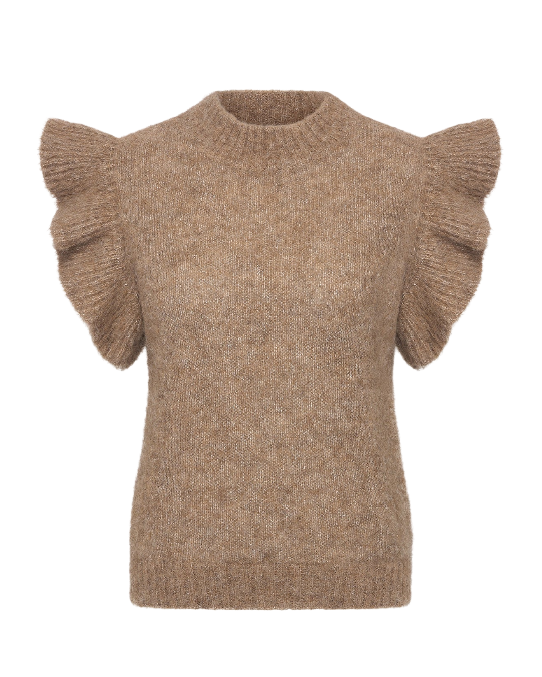 Fossy Spencer Knit Vest in Biscuit Melee by by-bar