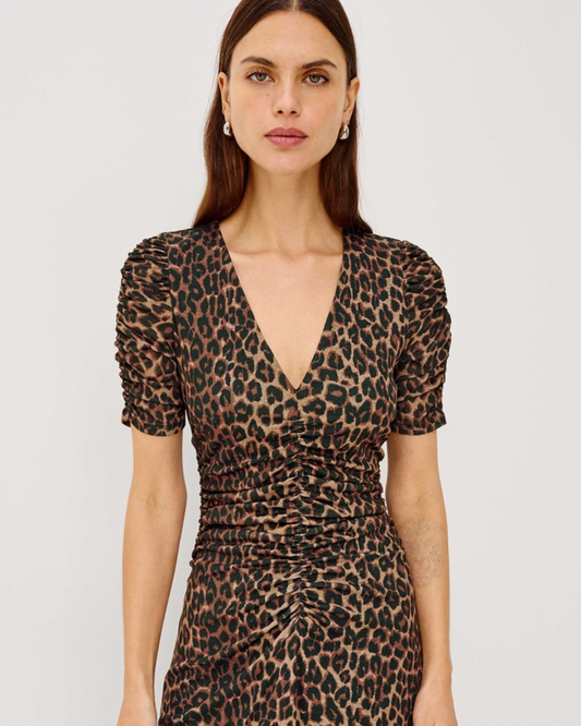 Beacon Dress in Brown Nal by Rails