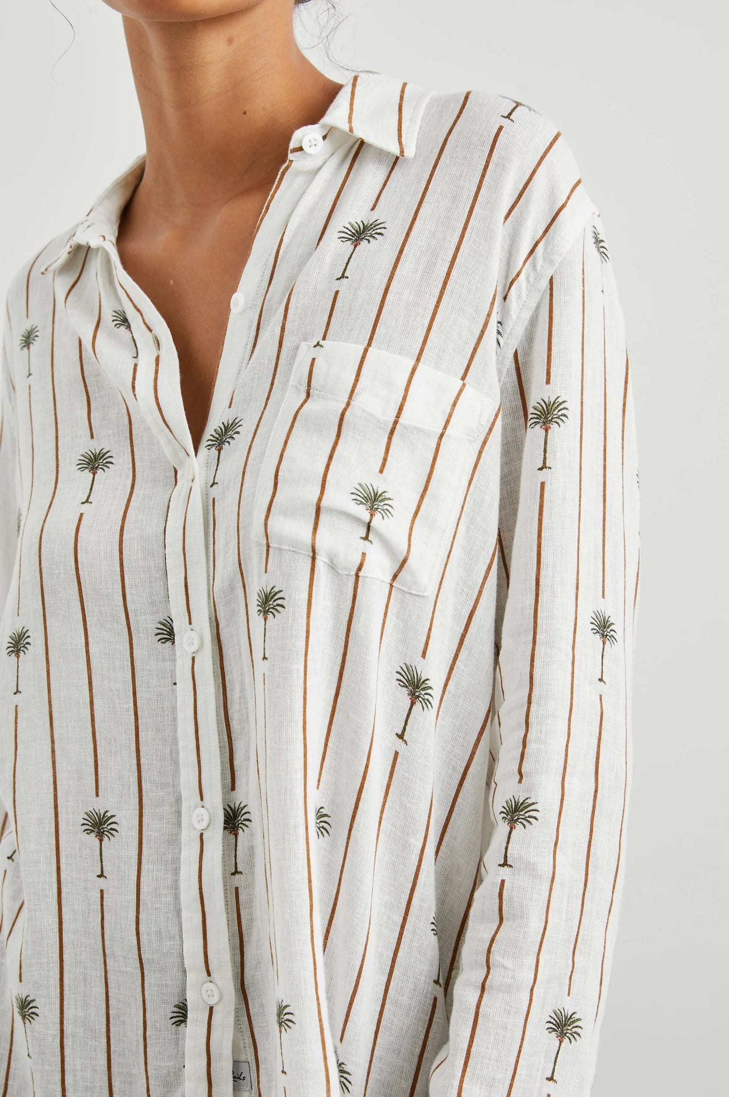 Charli Shirt in Stripe Palm by Rails